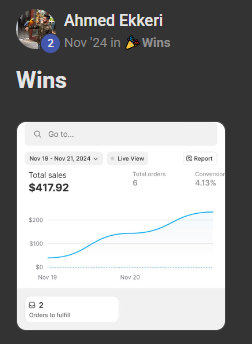 Ahmed Ekkeri, $417 with 4.13% conversion